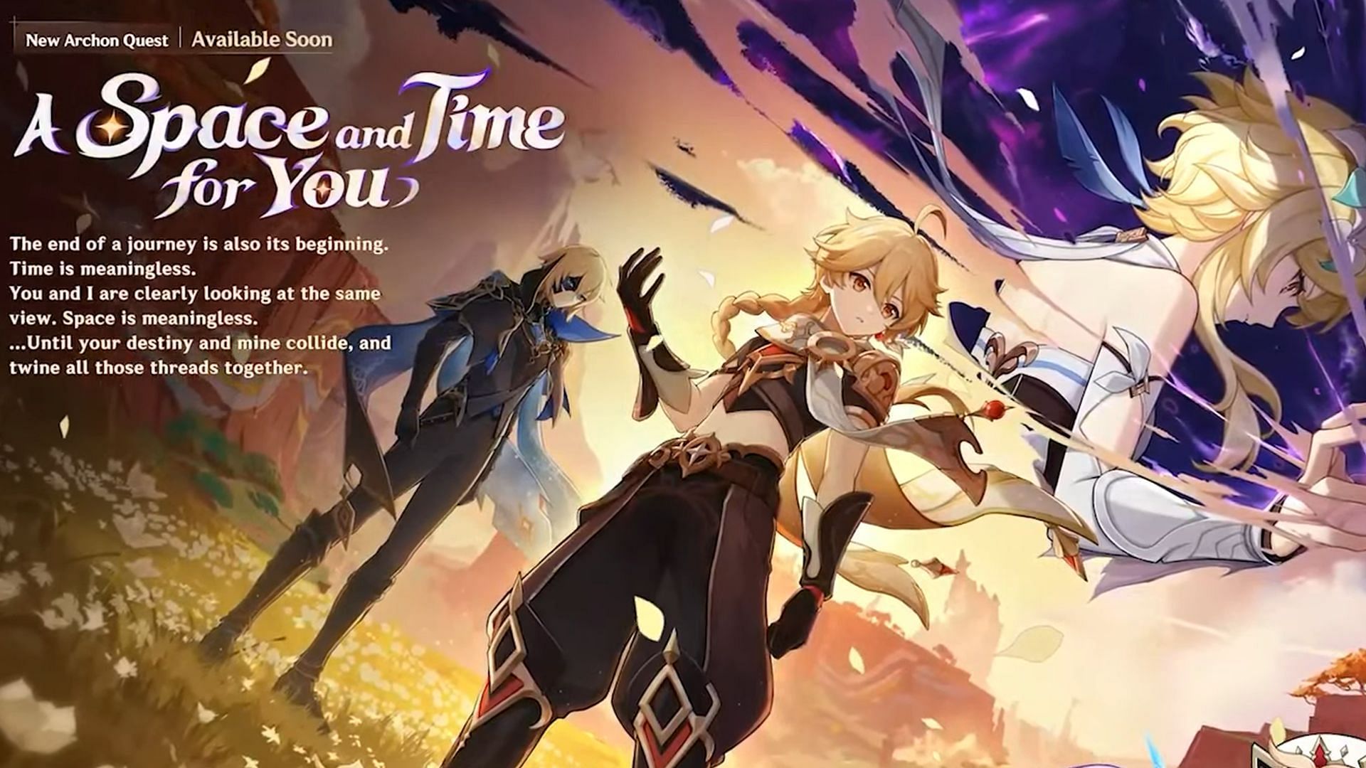 New Archon Quest 'A Space and Time for You' (Image via HoYoverse)